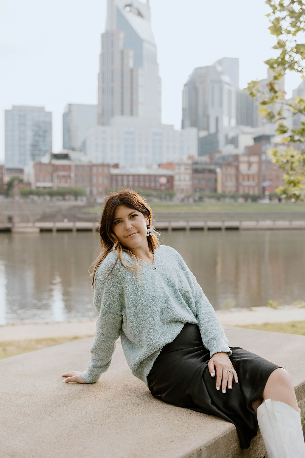 Cozy Cloud V Neck Sweater*