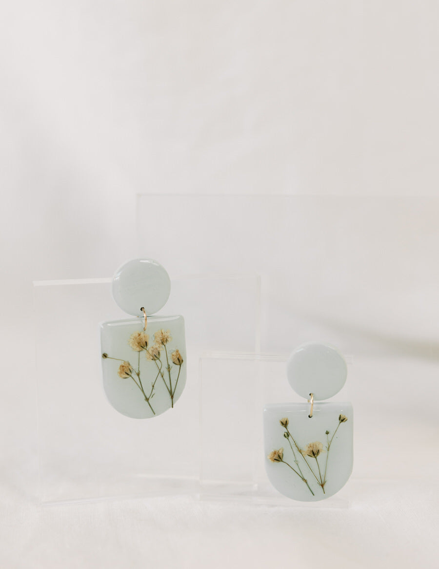 Spring Dried Floral Camille Earrings