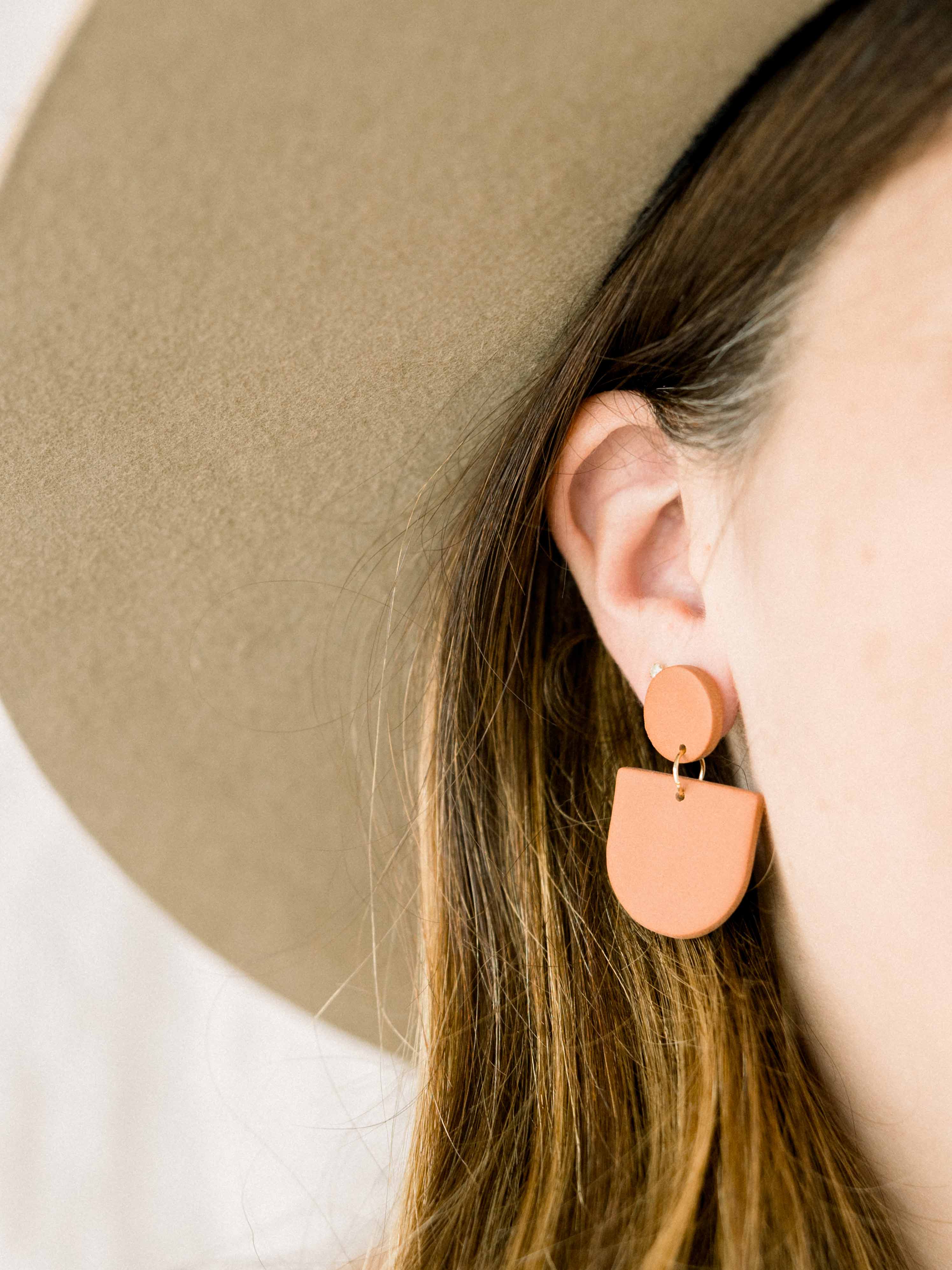 Mini Camille Earrings in Rich Rust